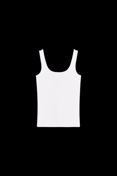 RIBBED TOP - White by Zara - Image 0