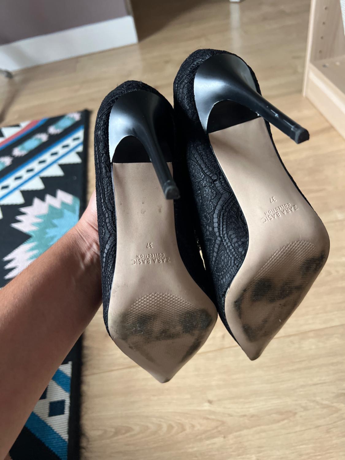 HIGH HEEL LACE COURT SHOES - Image 8