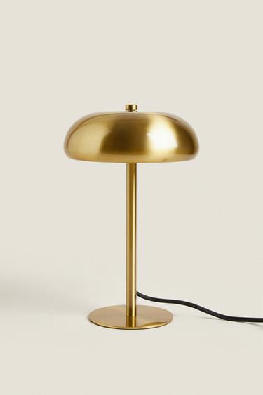 SMALL MONOCHROME TABLE LAMP - Gold by Zara - Image 5