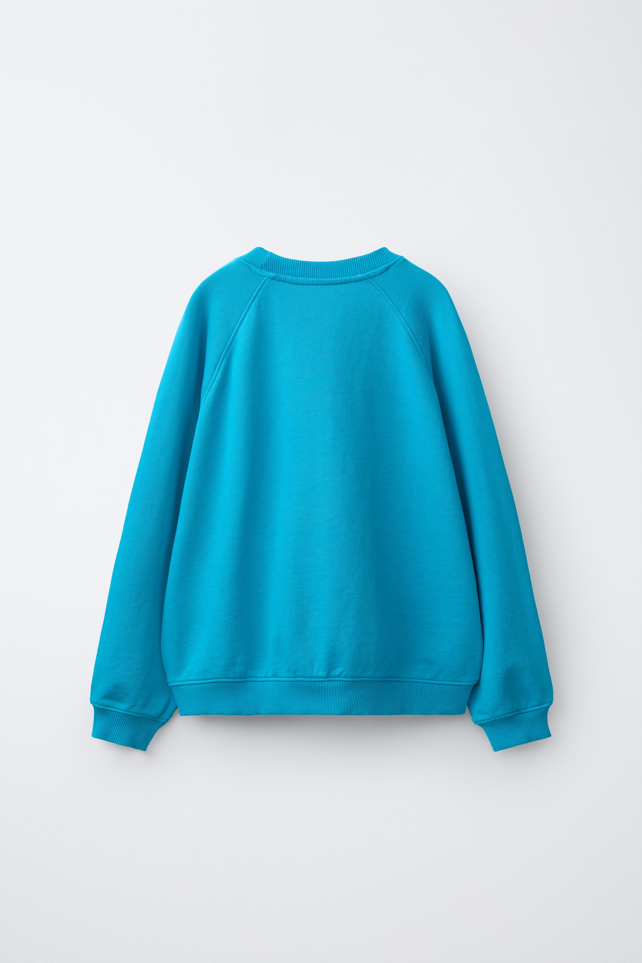 Детские худи Zara PLAIN COTTON SWEATSHIRT — фото 2