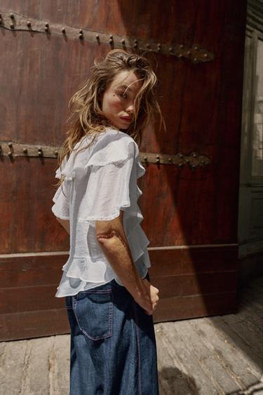 ROMANTIC RUFFLE SHIRT - White by Zara