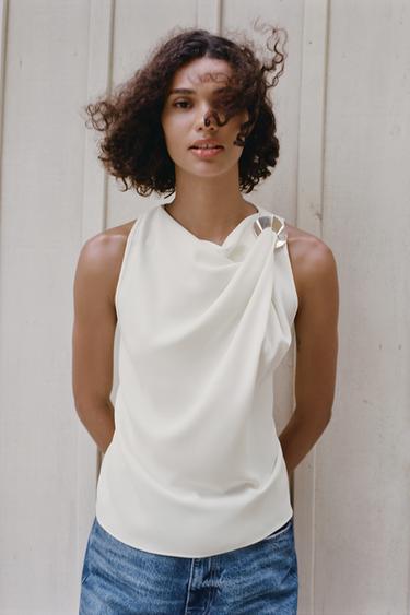 TOP DÉCOR DORÉ - Écru de Zara - Image 0