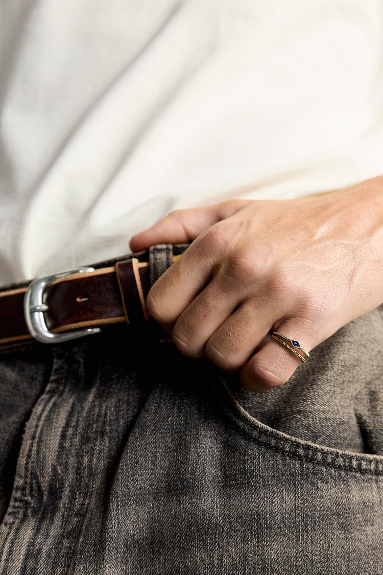 Paquete de 2 anillos de metal combinados 2