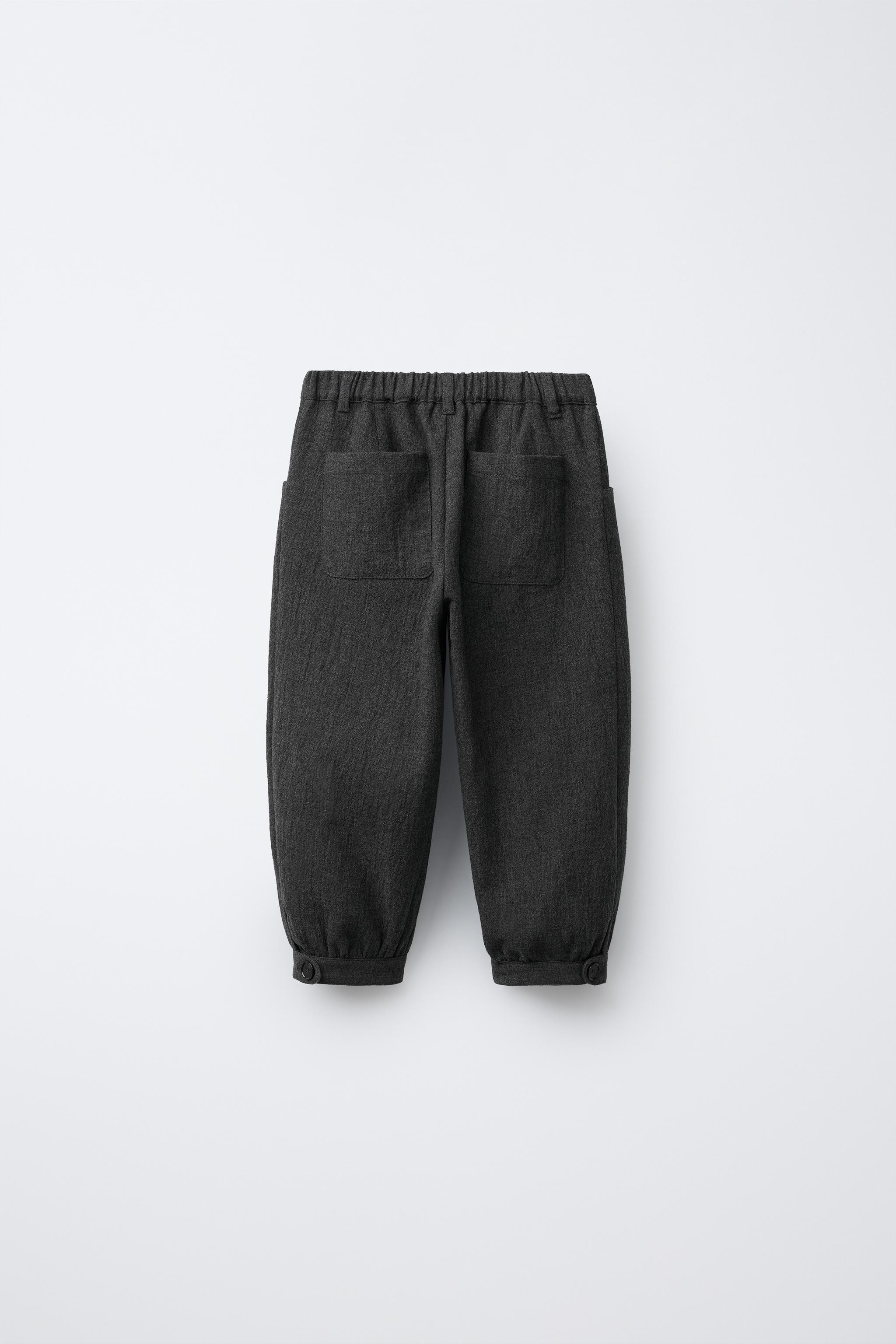 PANTALON À PINCES TEXTURÉ