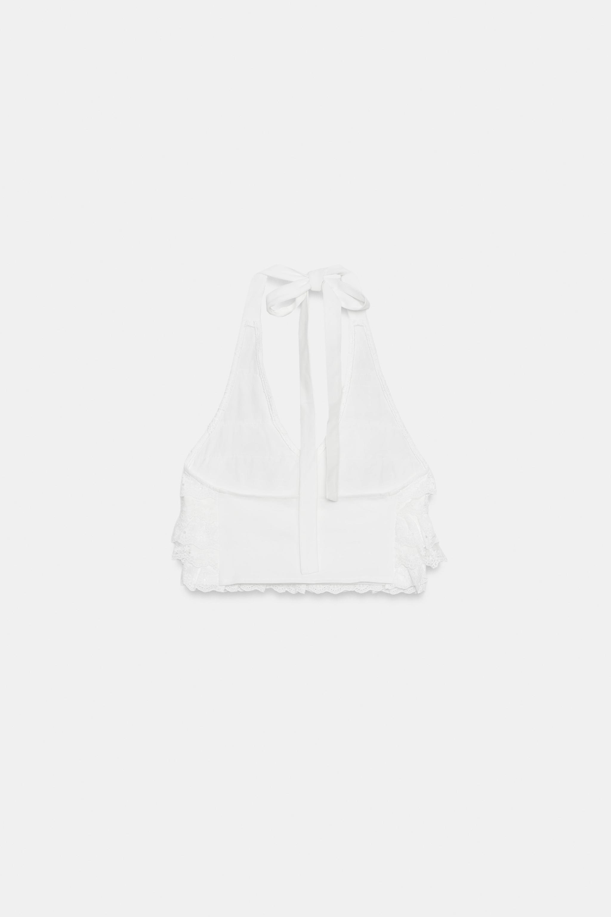RUFFLED HALTER TOP