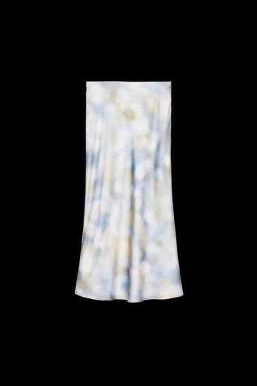 FALDA SATINADA TIE DYE - Multicolor de Zara