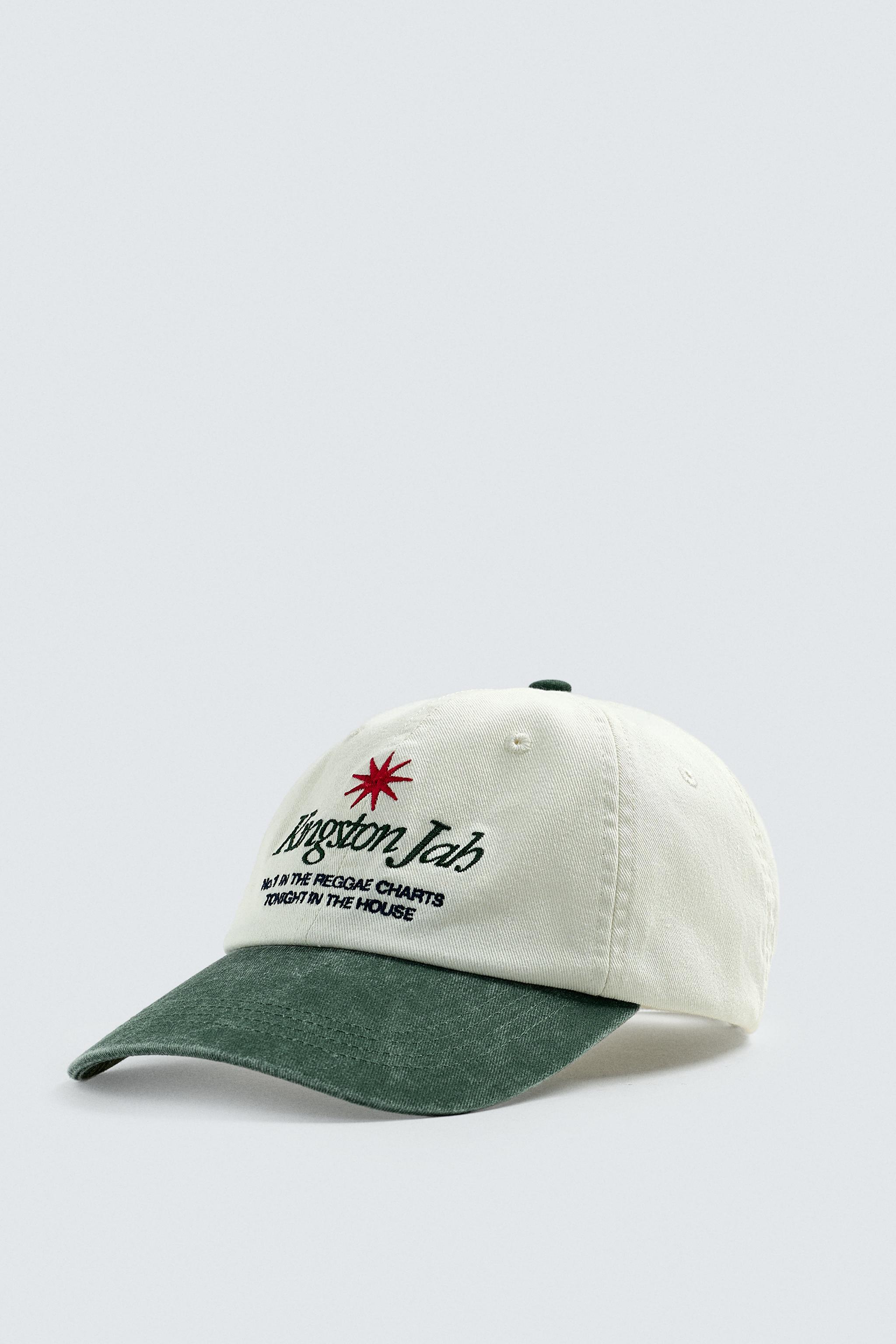 WASHED CONTRAST EMBROIDERED TEXT CAP