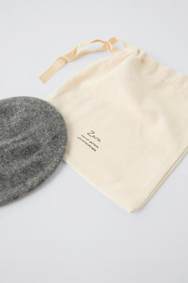 100% CASHMERE BEANIE - Dark grey by Zara - Image 2