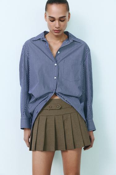 Zara PLEATED SKORT - Brown
