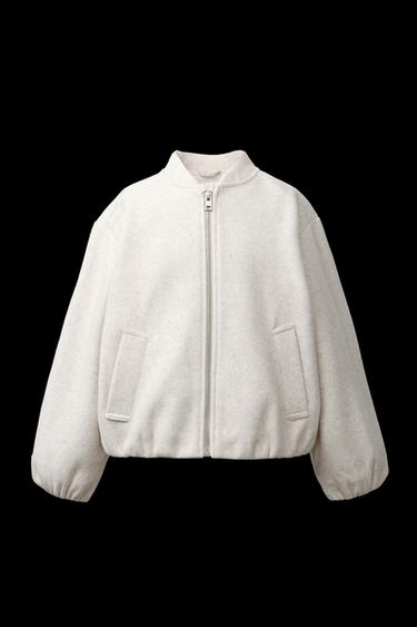 SOFT BOMBER JACKET - Light beige by Zara - Image 0