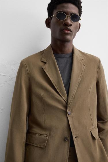 BLAZER DÉLAVÉE COSTUME - Kaki de Zara - Image 5