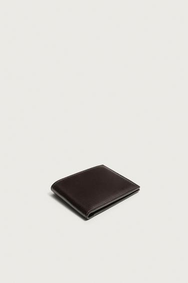 PORTEFEUILLE EN CUIR - Marron de Zara - Image 1