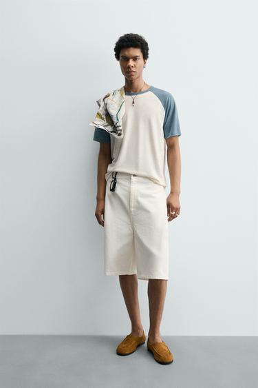 RELAXED FIT COLOUR BLOCK T-SHIRT SAMUEL DE SABOIA X ZARA - Oyster-white by Zara - Image 0