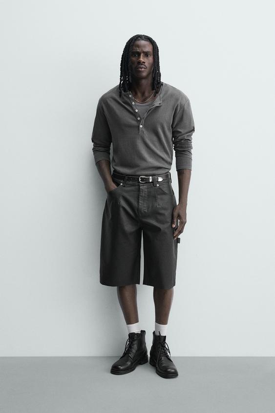 RELAXED FIT FAUX LEATHER SHORTS from Zara - $79.90
