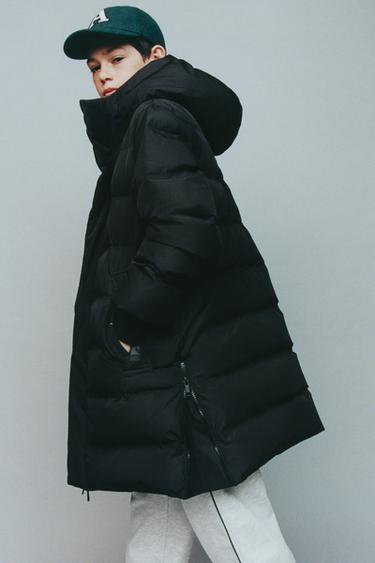 WATER-REPELLENT LONG DOWN JACKET - Black by Zara