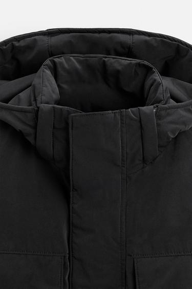 WATER-REPELLENT PADDED PARKA - Black by Zara - Image 7