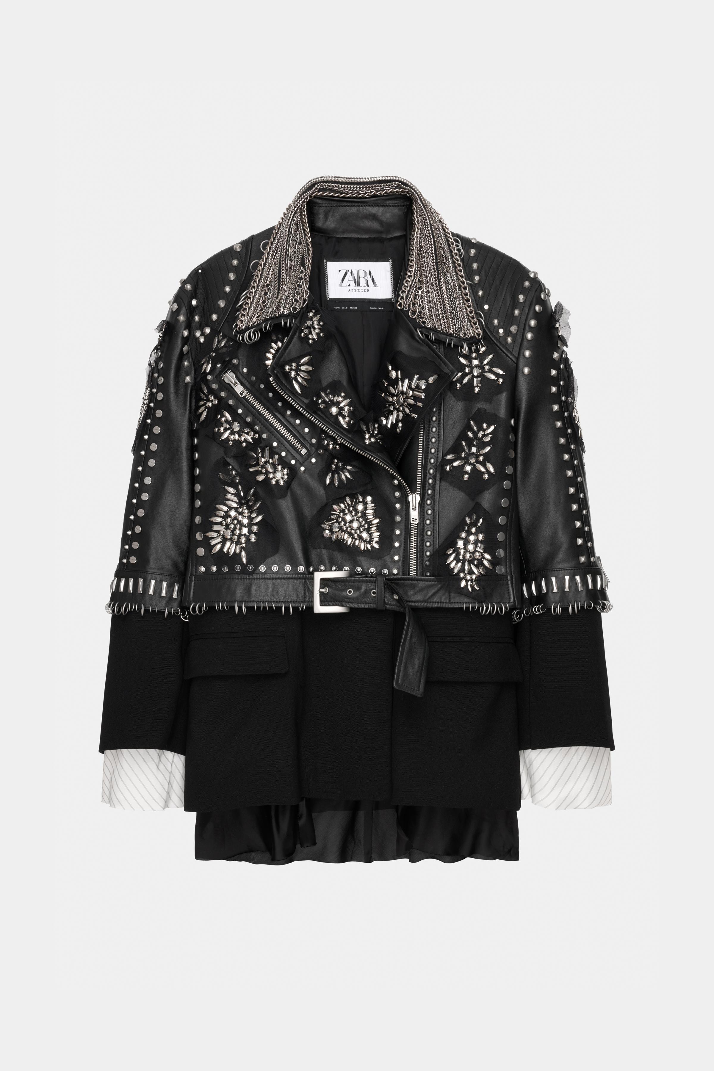 STUDDED LEATHER JACKET LIMITED EDITION - Black