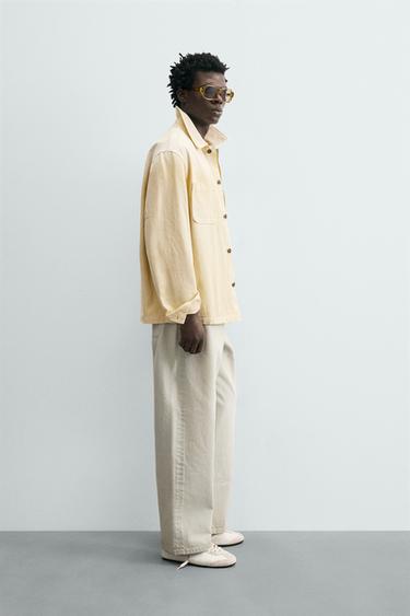 SURCHEMISE LAVÉE COUPE DÉCONTRACTÉE - Vanille de Zara - Image 3