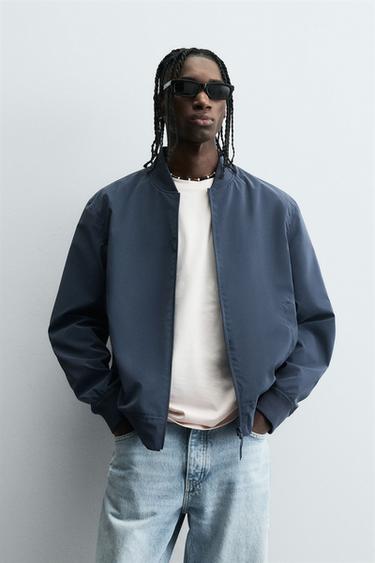 JAQUETA BOMBER LEVE - Azul-marinho da Zara