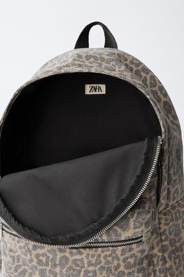 ANIMAL PRINT BACKPACK - Brown by Zara - Image 3