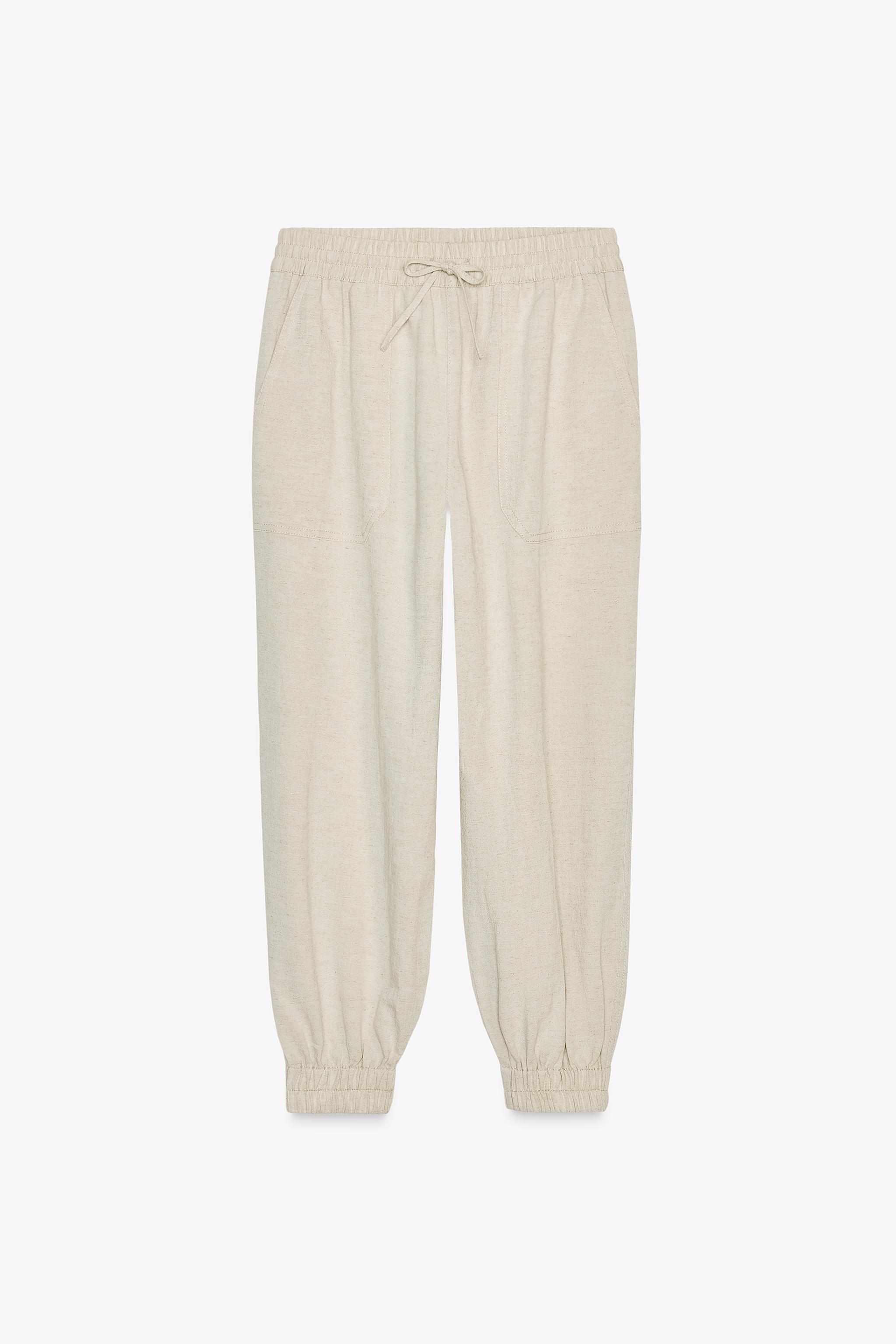 CUFFED HEM PANTS - White | ZARA United States