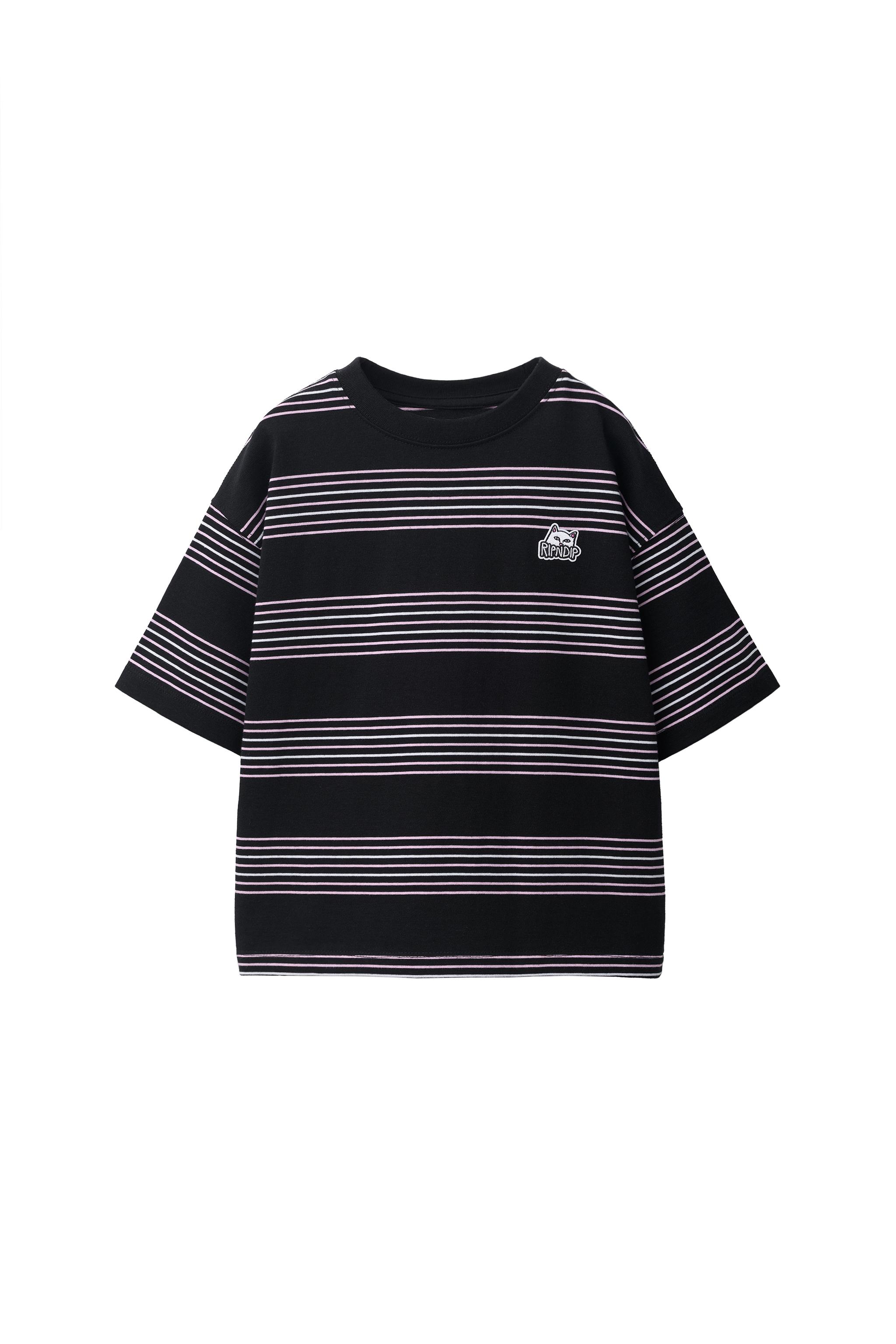RIPNDIP © X ZARA KIDS STRIPED EMBROIDERED T-SHIRT - Pink | ZARA
