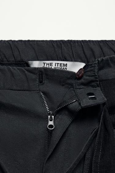 PANTALON CARGO PATCHWORK - THE ITEM ZARA WOMAN - Gris anthracite de Zara - Image 6