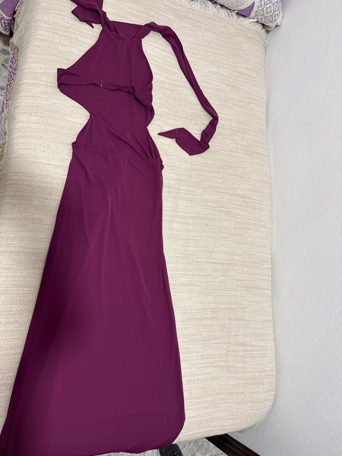GATHERED HALTER LONG DRESS - Image 2