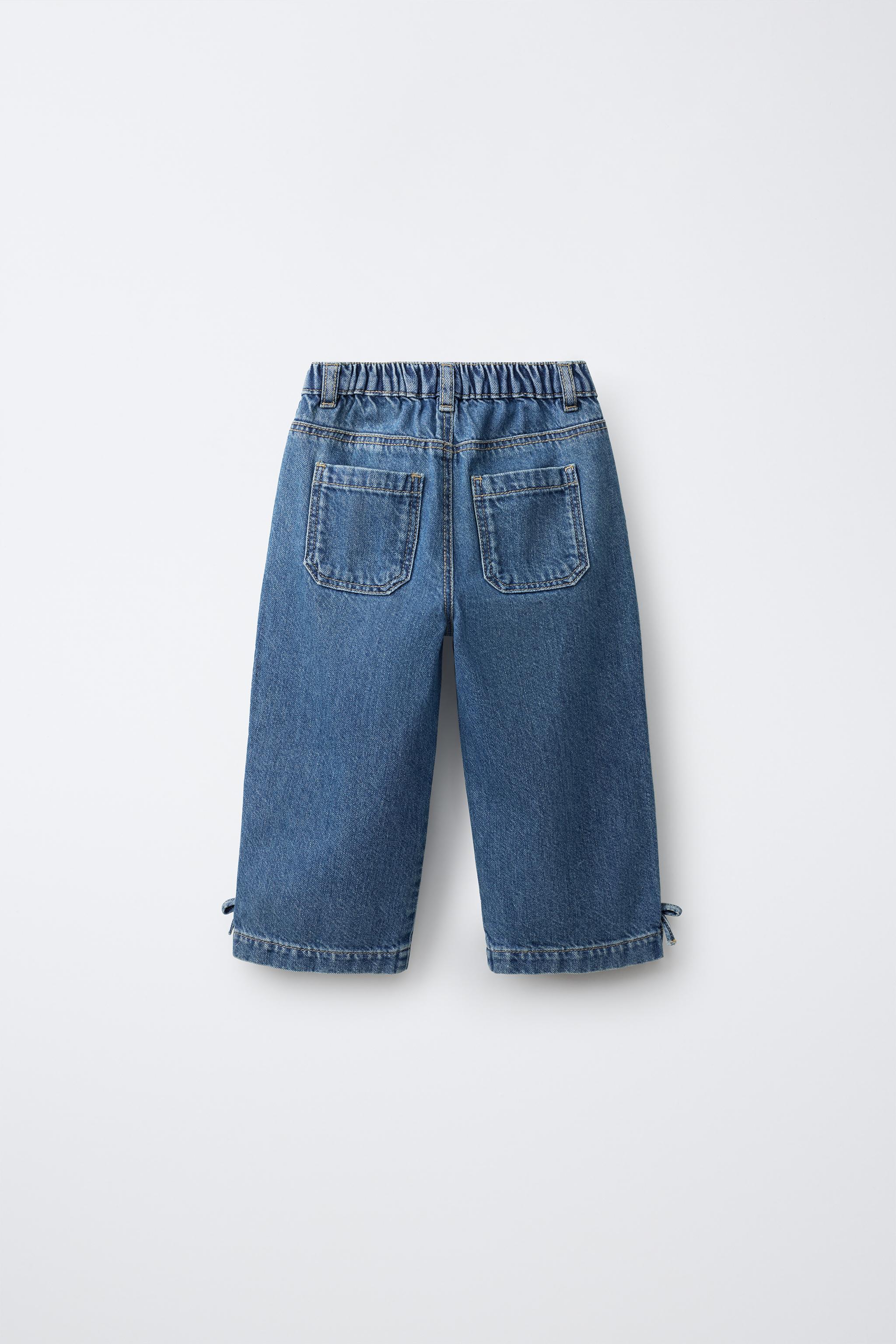 Детские джинсы Zara BOW WIDE LEG JEANS — фото 3