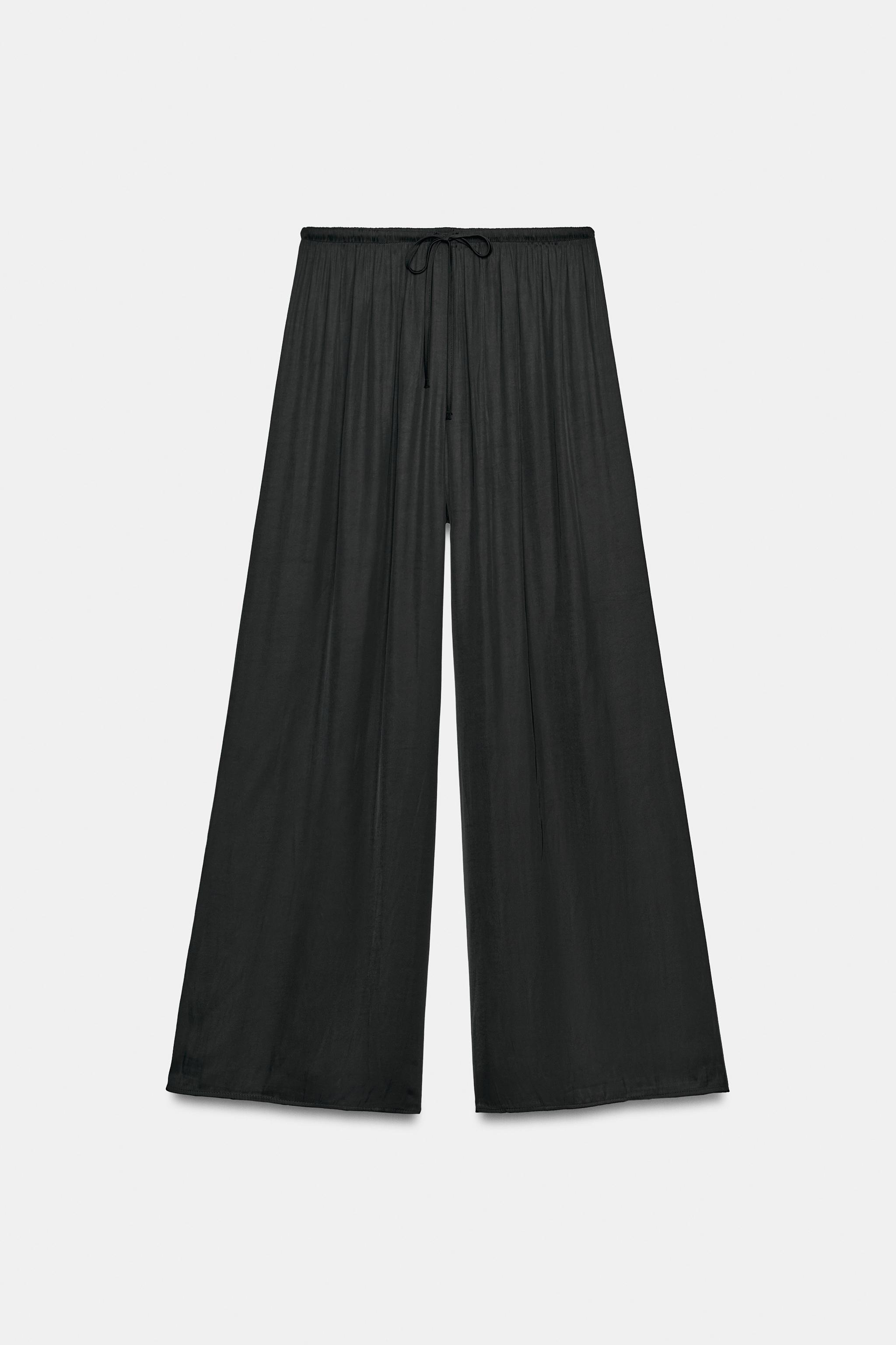 Satin Palazzo Pants by Zara