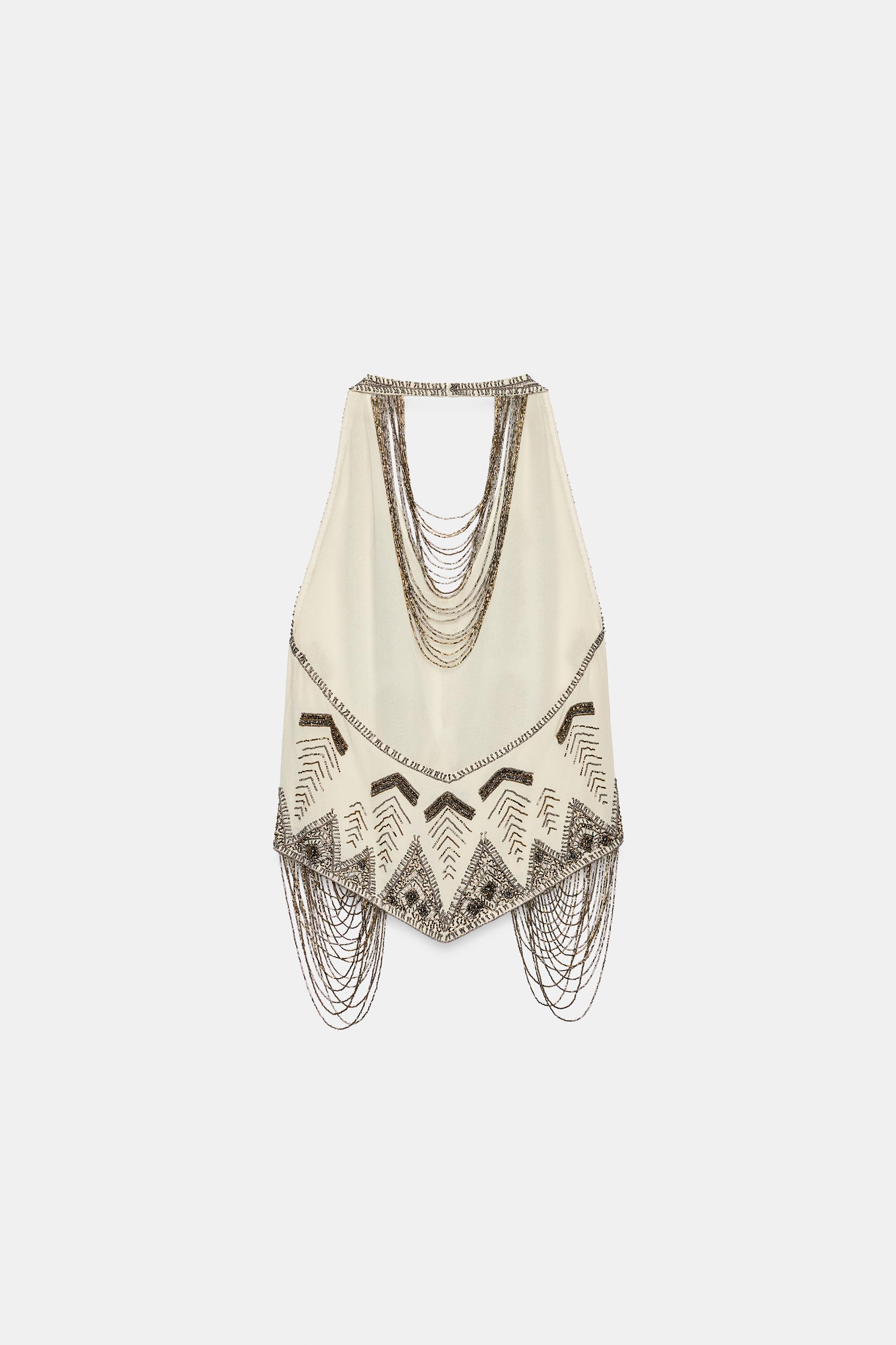 TOP HALTER FANTAISIE FRANGES ZW COLLECTION