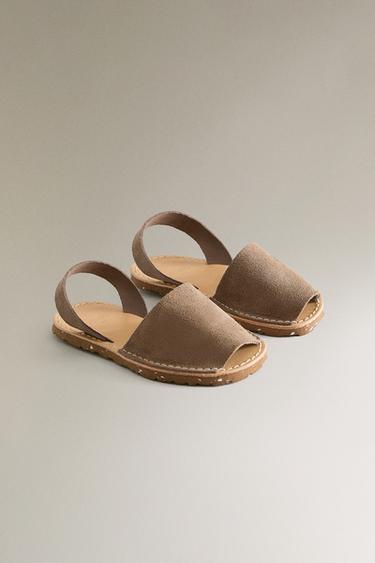 CHILDREN'S LEATHER SANDALS - Light beige by Zara - Image 1