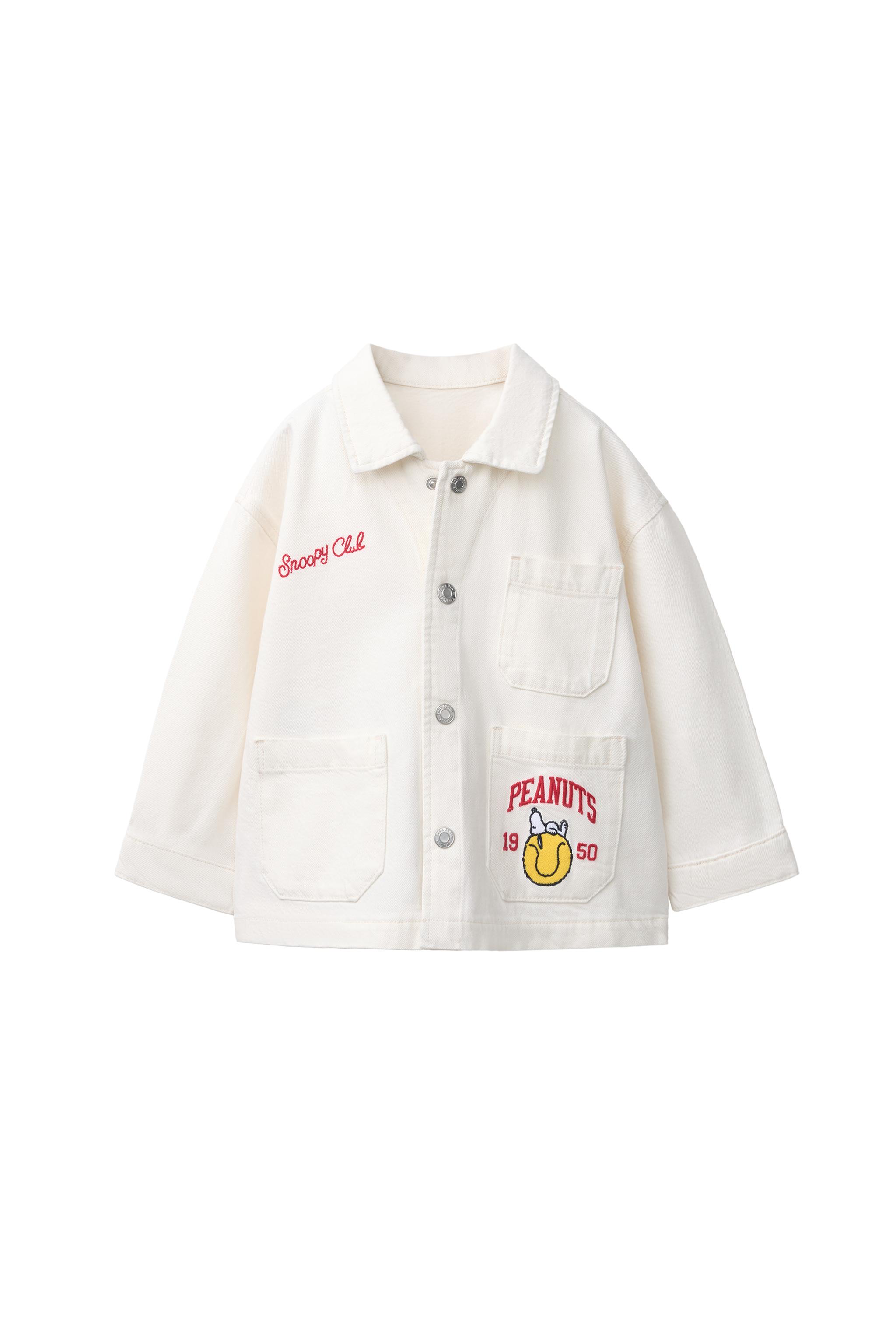 SNOOPY PEANUTS™ TWILL OVERSHIRT - Ecru | ZARA United States