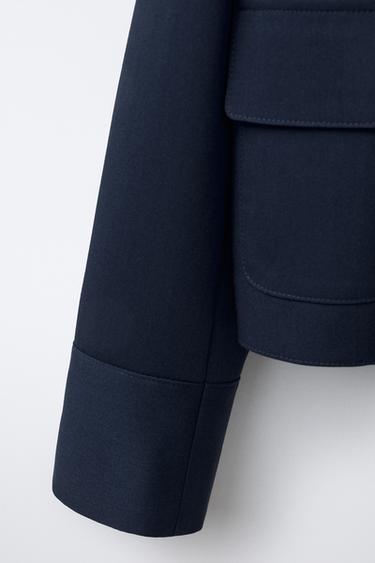 VESTE À POCHES - Bleu marine de Zara - Image 3