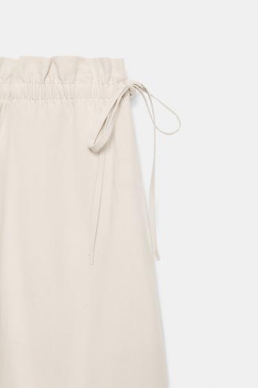 PALAZZO TROUSERS WITH TIE - Mid-ecru by Zara - Image 6