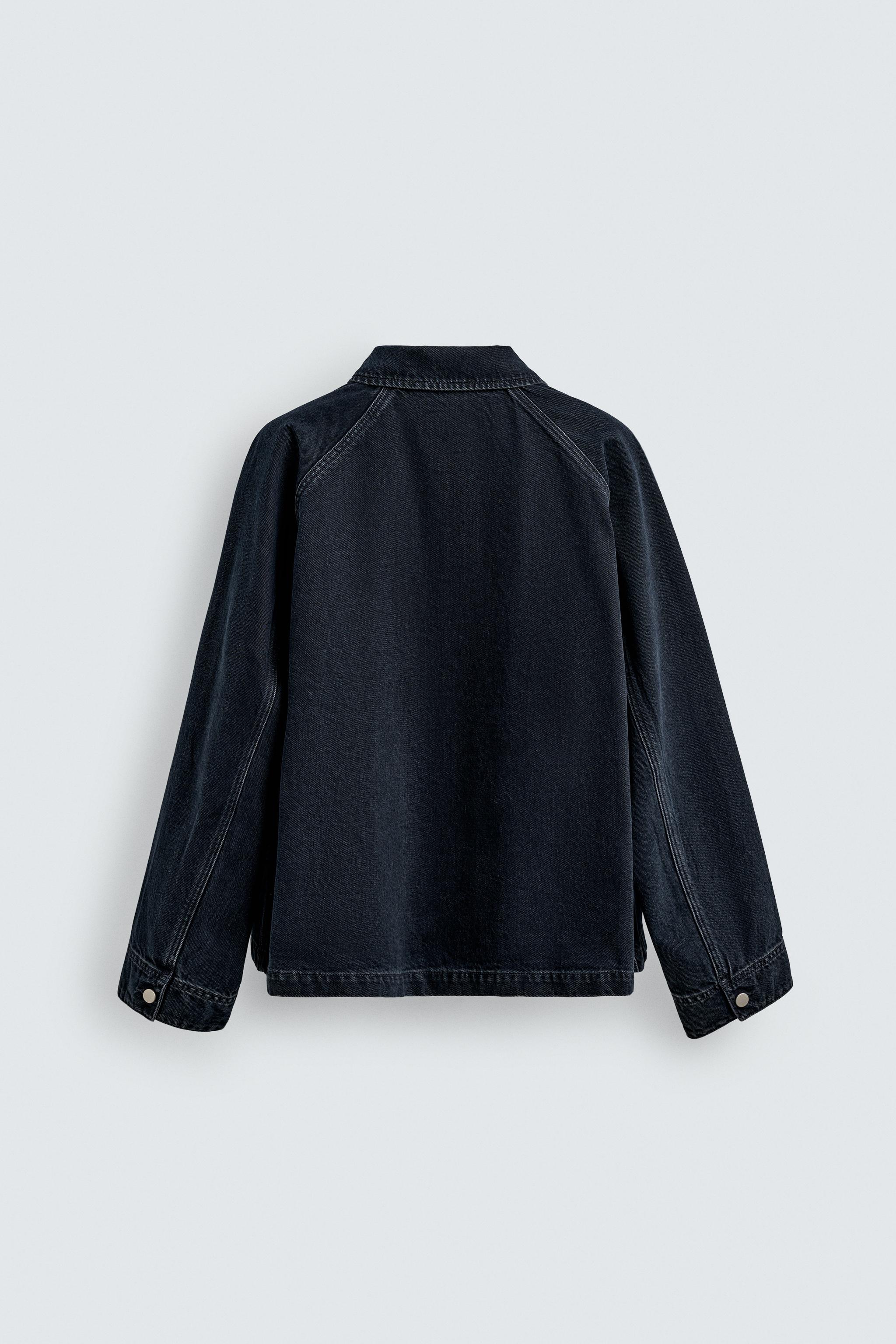 JAQUETA DENIM BOLSOS - Azul-marinho-escuro | ZARA Brasil