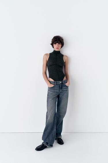 BODY COL MONTANT COUTURES - Gris foncé de Zara - Image 0