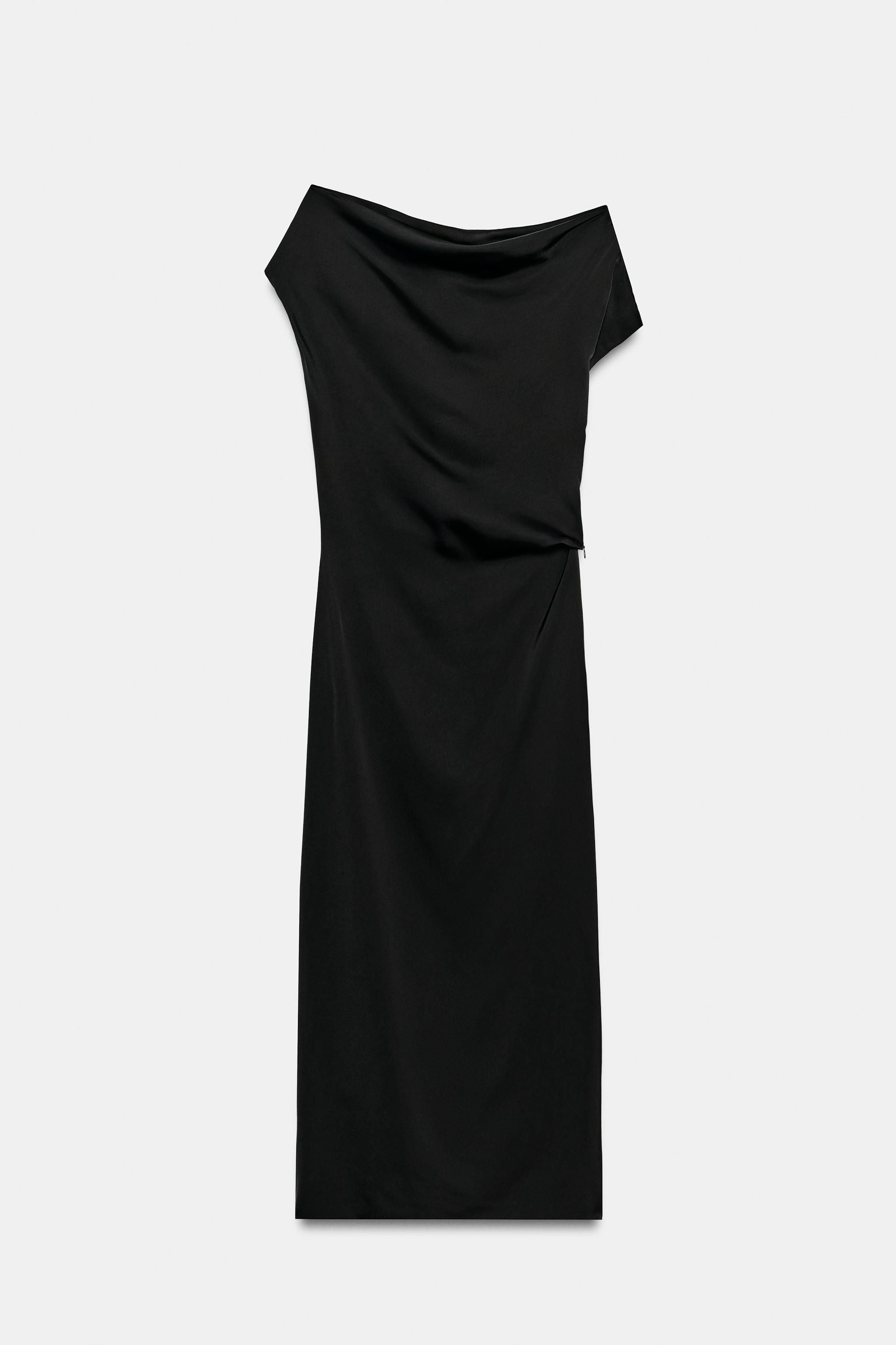 ZW COLLECTION ASYMMETRIC SATIN DRESS