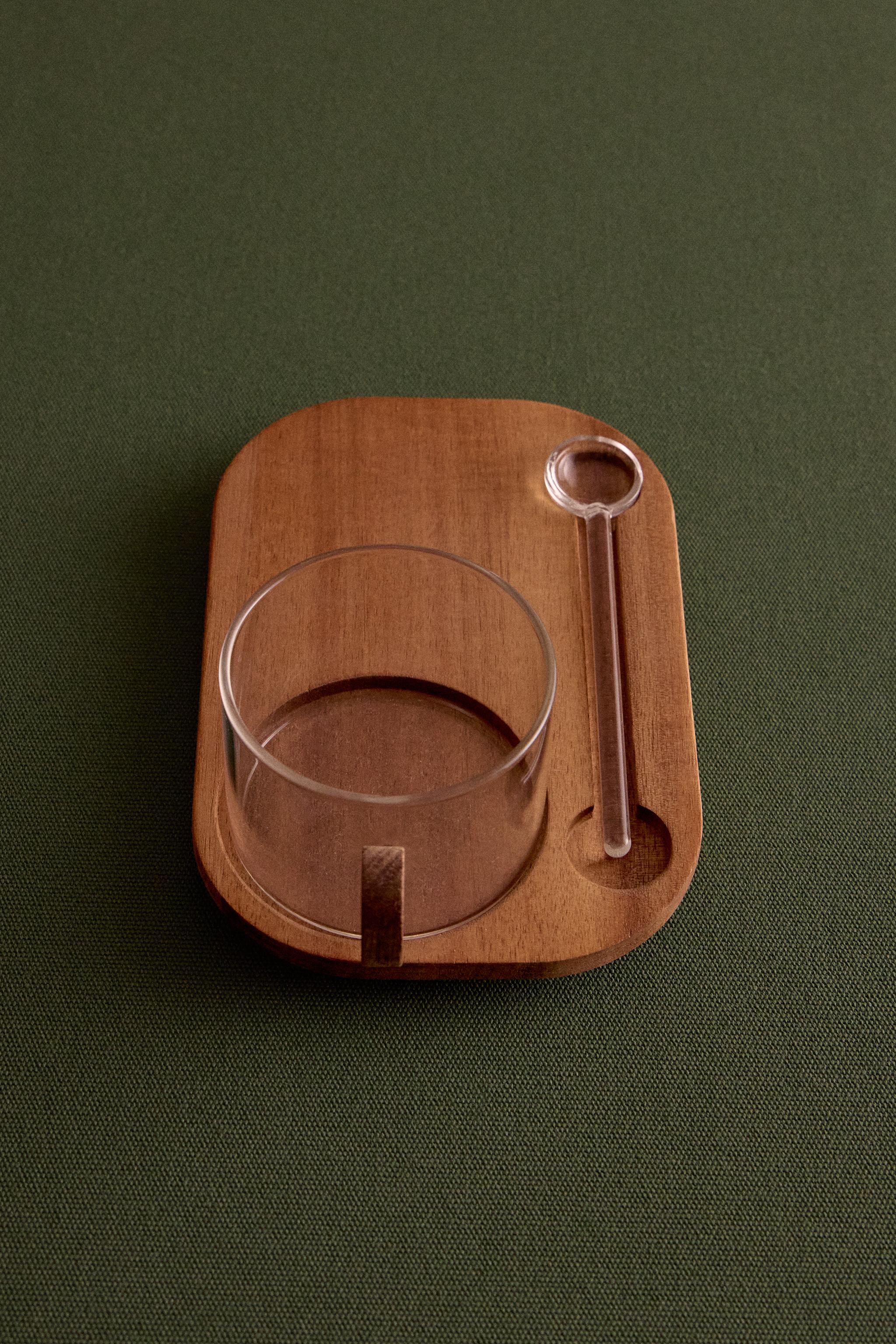 BOROSILICATE GLASS MUG WITH TRAY - Transparent | ZARA United States