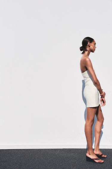 SHORT DRESS - Ecru by Zara - Image 2