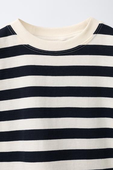 STRIPE PRINT T-SHIRT - Navy blue by Zara - Image 2