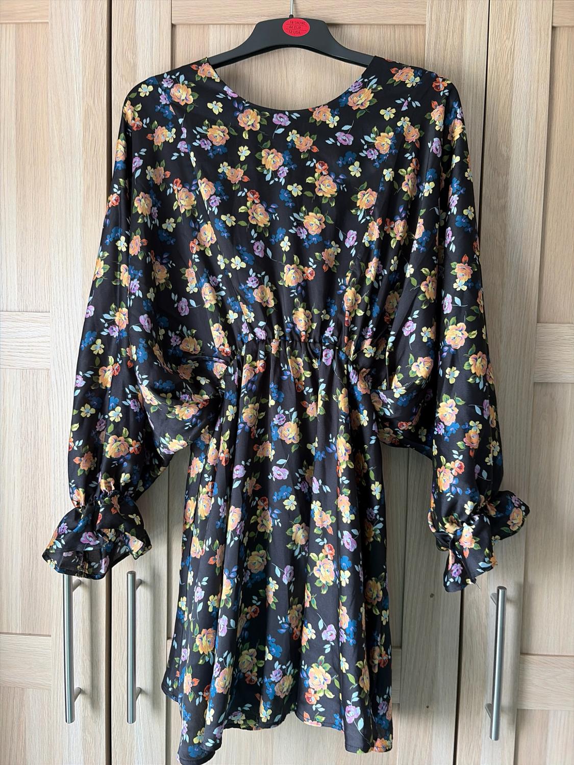 PRINTED SATIN DRESS - Image 2