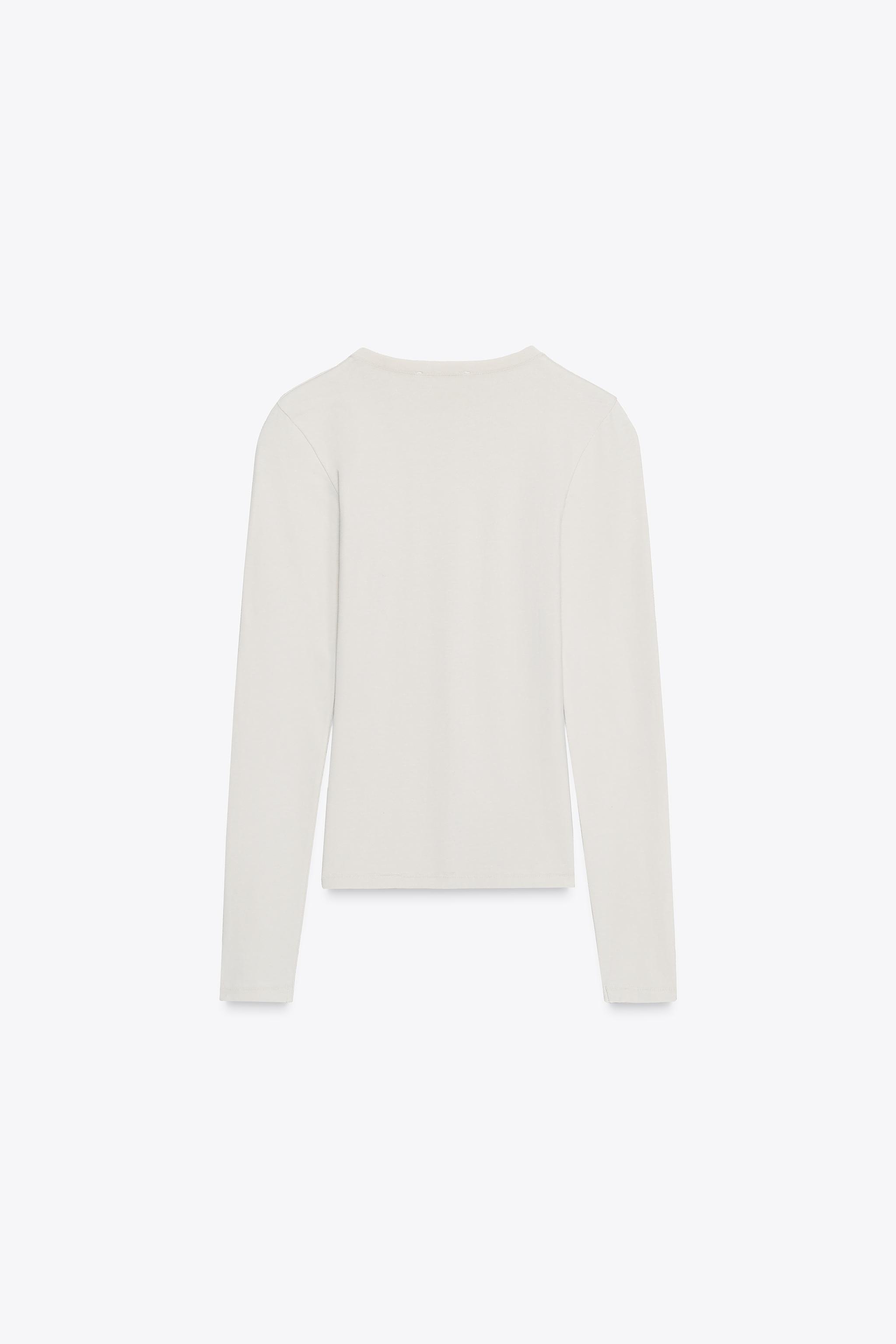 トップス independent long sleeve T LONG SLEEVE T-SHIRT - Dark red | ZARA United States