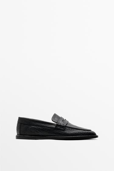 Zara Soft leather loafer - Black - Image 0