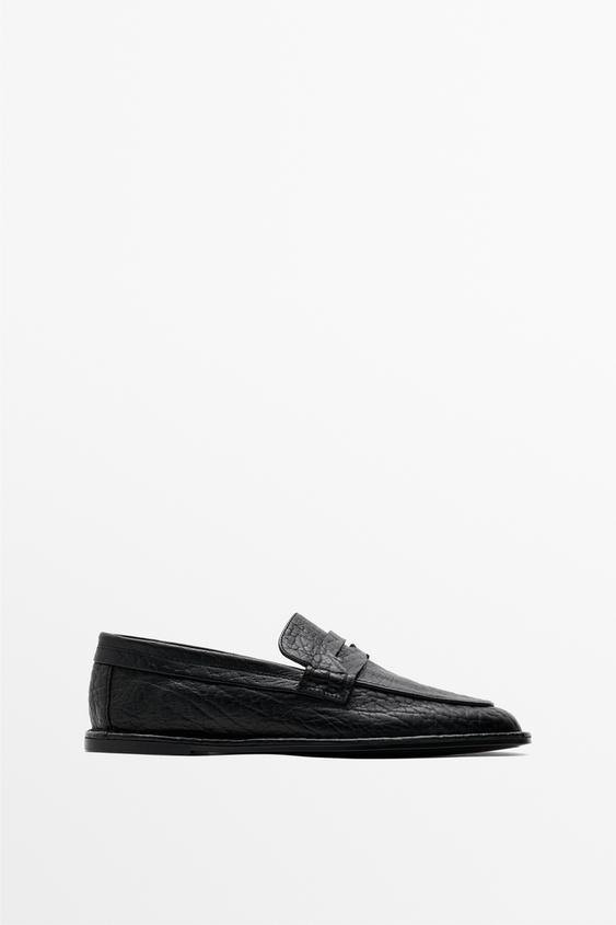 Zara Soft leather loafer - Black - Image 0