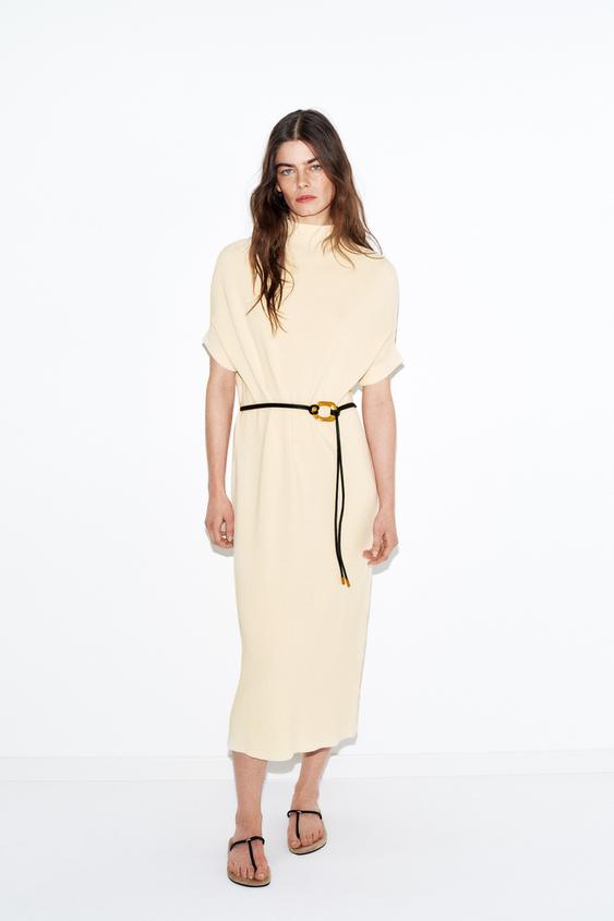 oversized knit dress zara 100% Authentic ZARA Oversized Knit Jacquard Dress Size: S