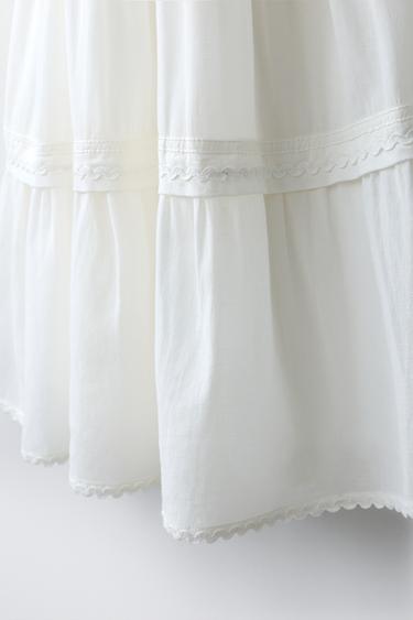 ROBE BRODERIES ROMANTIQUE - Blanc de Zara - Image 3