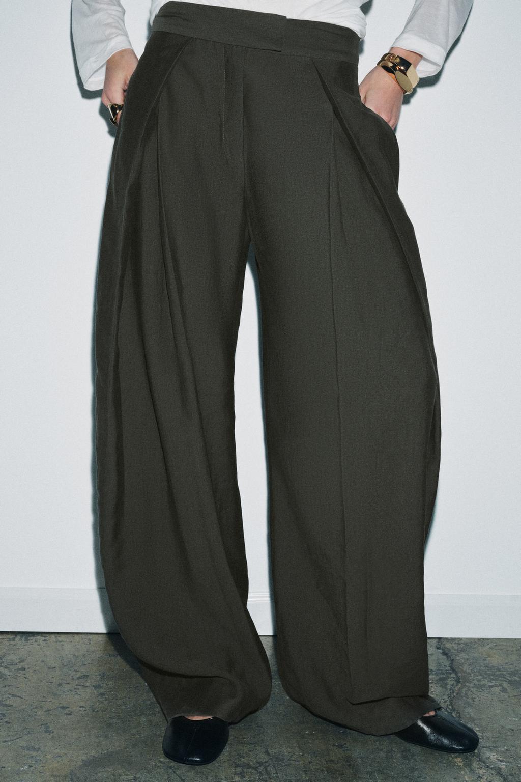 ZW COLLECTION PLEATED WIDE LEG PANTS