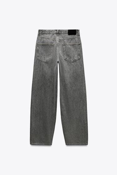 Zara MID WAIST BAGGY JEANS ZW COLLECTION - Black