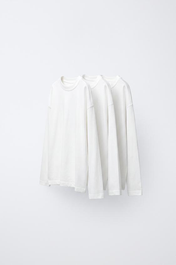 3-PACK OF PLAIN T-SHIRTS - White de Zara - Imagen 0
